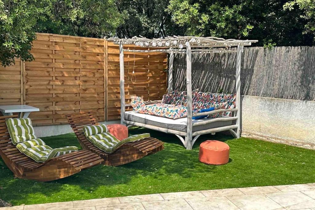 Appart Independent Garden Pool & Spa Sussargues Exterior photo